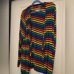 Torrid Rainbow Cardigan size 3